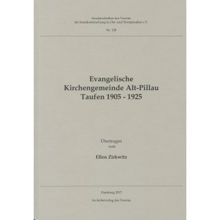 Evangelische Kirchengemeinde Alt-Pillau. Taufen 1905-1925