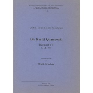 Die Kartei Quassowski - Buchstabe Br-Bz (Seiten 625-994) (Download)