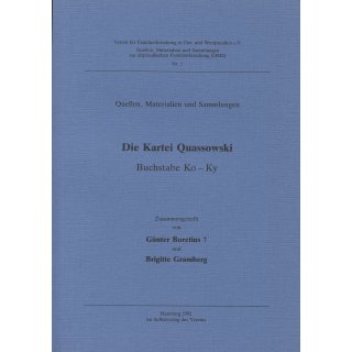 Die Kartei Quassowski - Buchstabe Ko-Ky (Download)