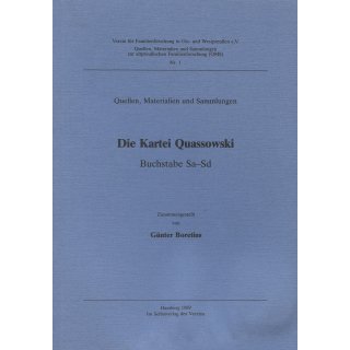Die Kartei Quassowski - Buchstabe Sa-Sd (Download)