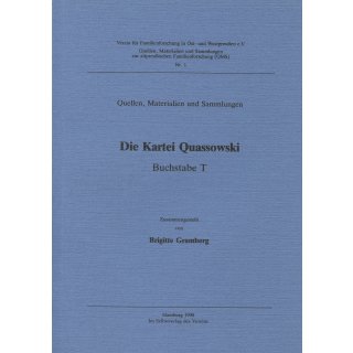 Die Kartei Quassowski - Buchstabe T (Download)