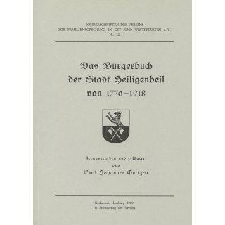 Bürgerbuch der Stadt Heiligenbeil von 1770-1918 (Download)