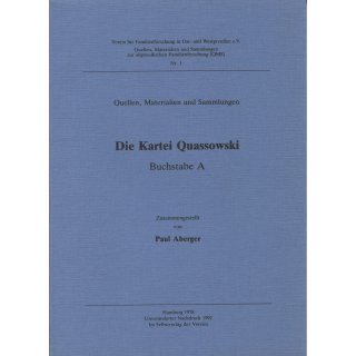 Die Kartei Quassowski - Buchstabe A