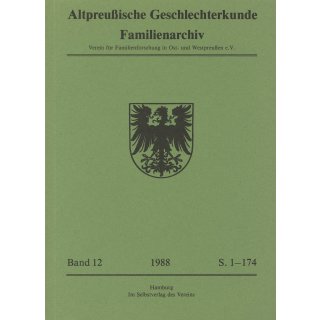 APG-Familienarchiv, Band 12 (1988) (Buch)