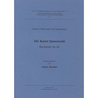 Die Kartei Quassowski - Buchstabe Se-Sz
