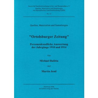 "Ortelsburger Zeitung" Jahrgänge 1910 und 1914