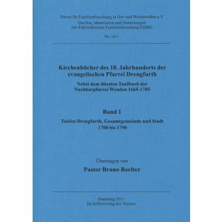 Kirchenbücher des 18. Jahrhunderts der evangelischen Pfarrei Drengfurth. Band 1 - 3 (Buch)