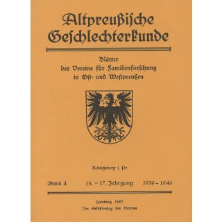 APG Sammelband 4 Jahrgänge 13 bis 17 (1939-1943) (Antiquariat)
