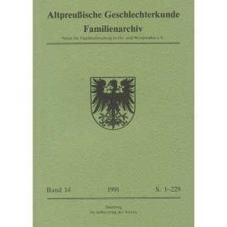APG-Familienarchiv, Band 14 (1991) (Antiquariat)