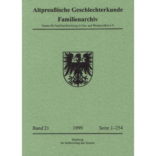 APG-Familienarchiv, Band 21 (1999) (Antiquariat)