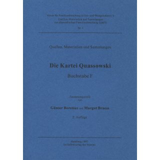 Die Kartei Quassowski - Buchstabe F (Antiquariat)
