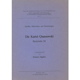 Die Kartei Quassowski - Buchstabe M (Antiquariat)
