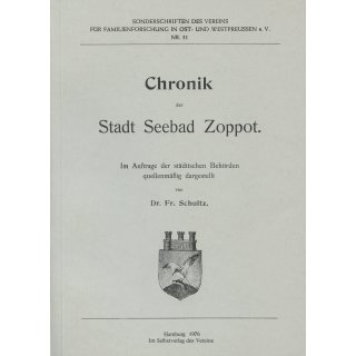 Chronik der Stadt Seebad Zoppot (Danzig 1905) (Antiquariat)