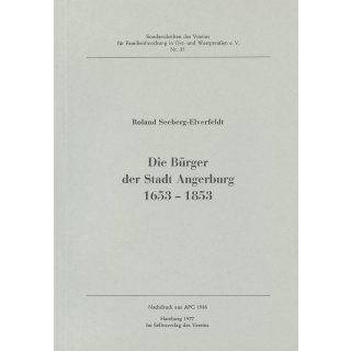 B&uuml;rger der Stadt Angerburg 1653-1853 (Antiquariat)