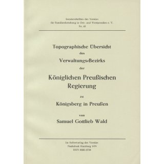 Topographische &Uuml;bersicht des Verwaltungsbezirks der K&ouml;niglichen Preu&szlig;ischen Regierung, 1820 (Antiquariat)