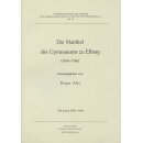 Matrikel des Gymnasiums zu Elbing (1598-1786) (Antiquariat)