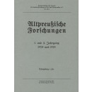 Altpreußische Forschungen. Band  1: 1924 und 1925...