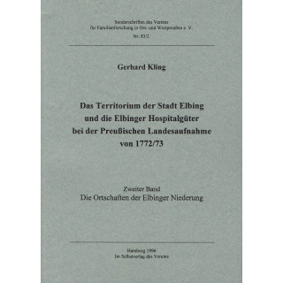 Preu&szlig;ische Landesaufnahme Elbing. 1772/73. Band 2 (Antiquariat)
