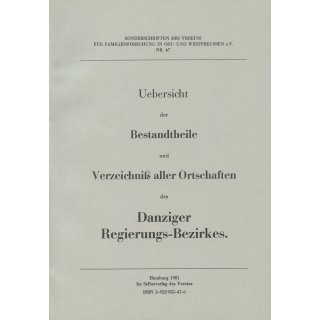 Topographie Regierungsbezirk Danzig. 1820