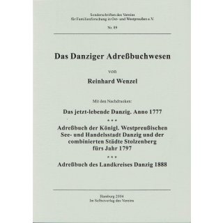 Danziger Adreßbuchwesen mit Adreßbücher 1777, 1797, 1888