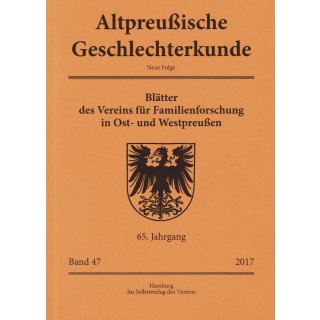 APG-Neue Folge, Band 47 (2017) (Buch)